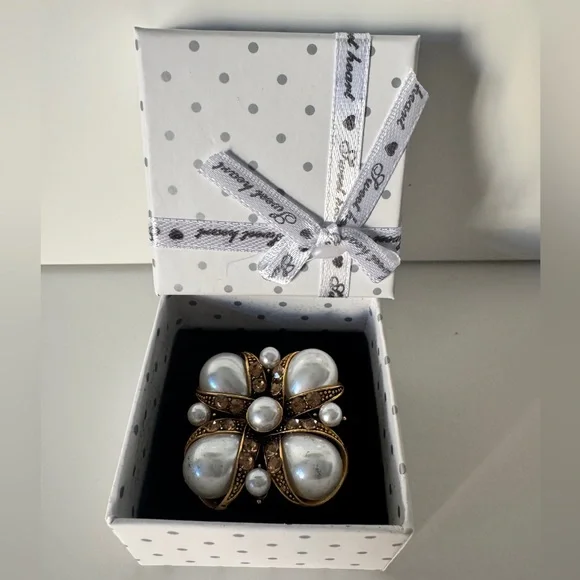 NWT Vintage Creative Elegant Stone Brooch - Picture 4 of 5